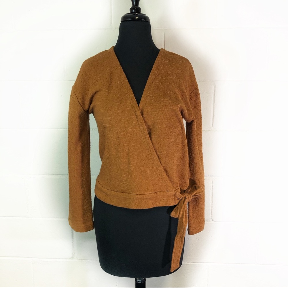 Madewell Texture & Thread Faux Wrap Top